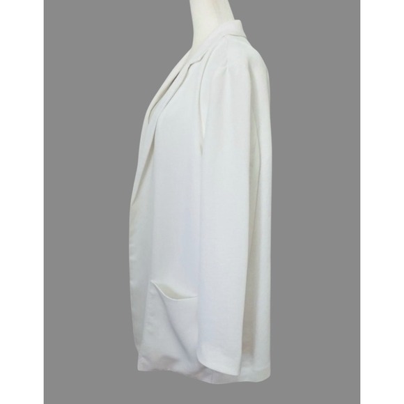 Willow & Thread Blazer Open Front Tie Waist Pockets White Size 16 - Picture 6 of 10
